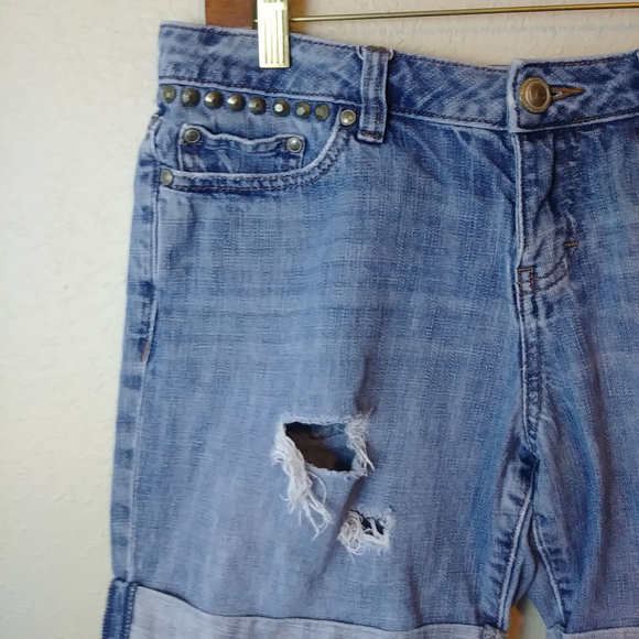 Lauren Conrad Womens Distressed Shorts Cotton - Picture 3 of 6